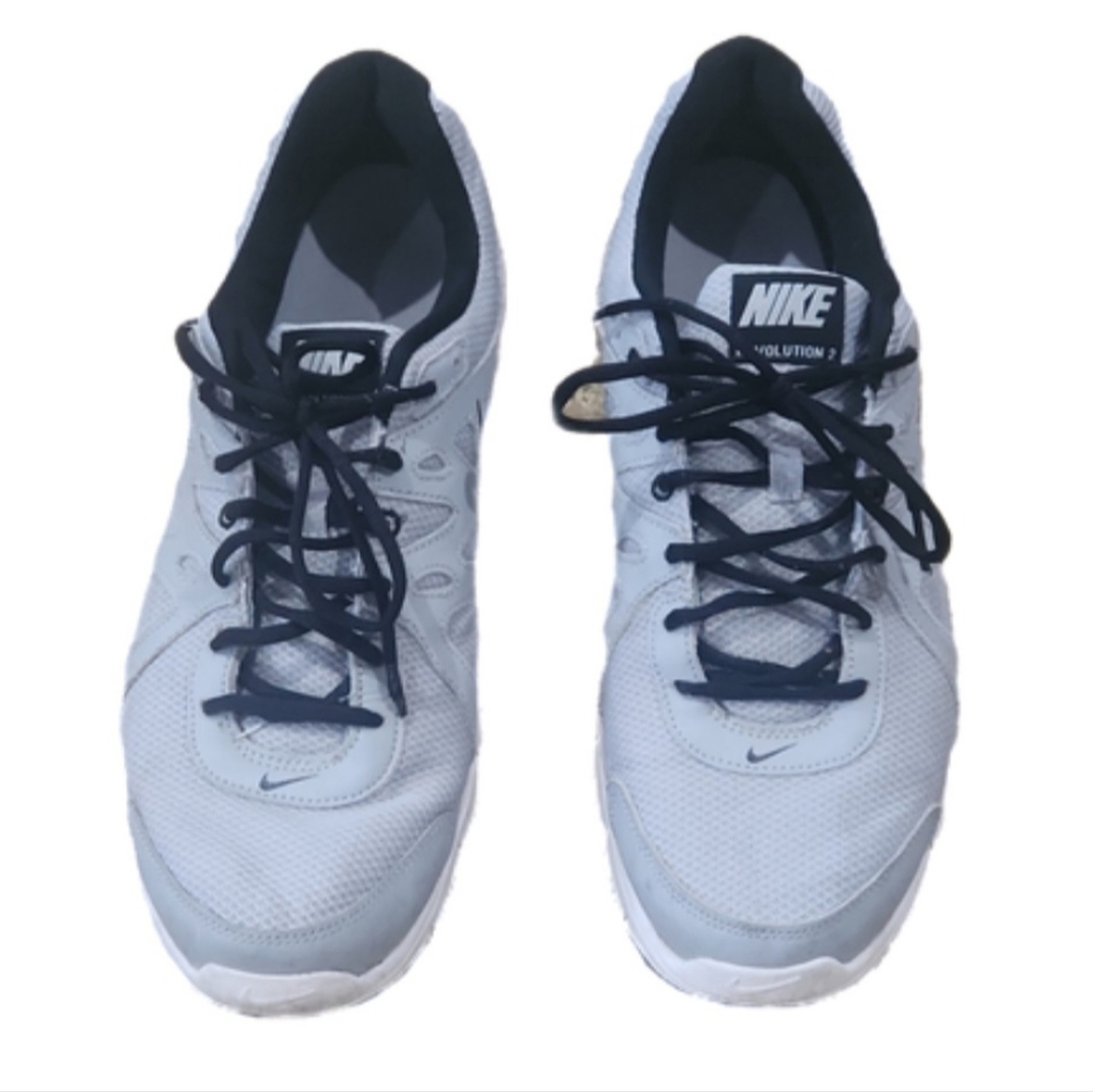 Size 13 Men's Gray and Black Nike Revolution 2 shoes
